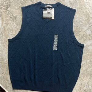 Geoffrey Beene Navy Sleeveless Shirt